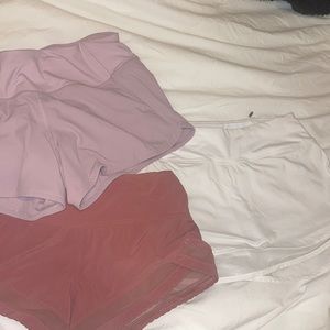 Lululemon skirt/ 2 shorts